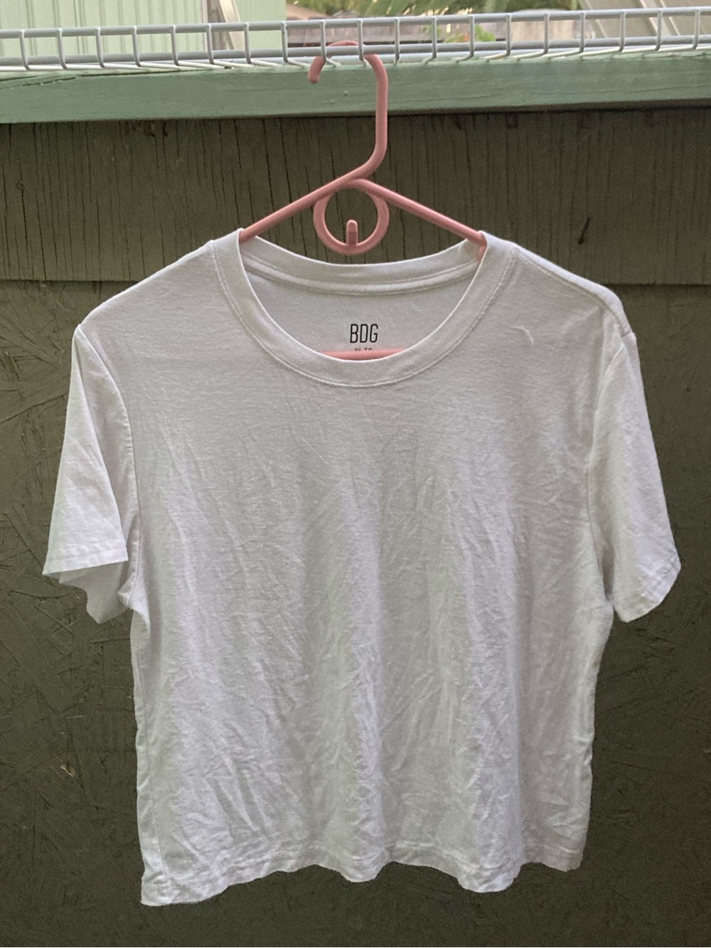 BDG white semi-cropped t-shirt